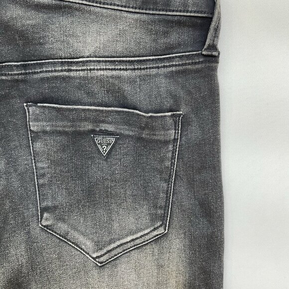 Guess Women’s High Rise Skinny Jeans Cropped Leg W/Blue Tuxedo Striped Size 28 - Picture 11 of 11
